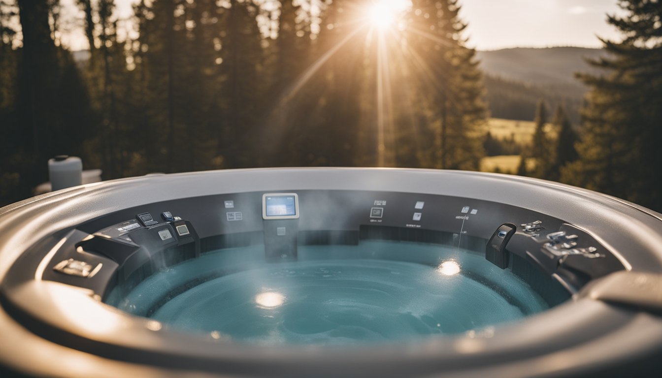 A hot tub with various issues (e.g. water leaks, heater problems) and solutions (e.g. checking for loose fittings, resetting the heater) displayed in a FAQ format