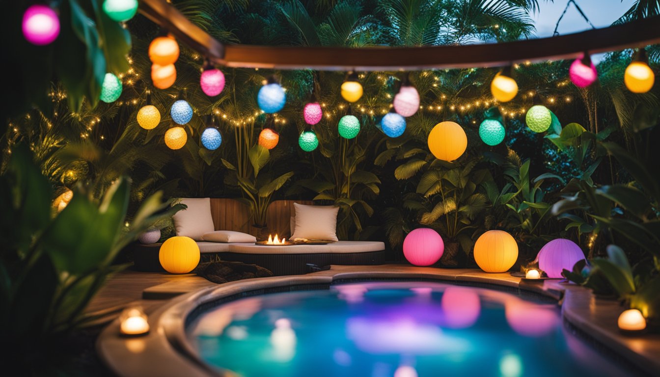 Creative Outdoor Hot Tub Party Decoration Ideas